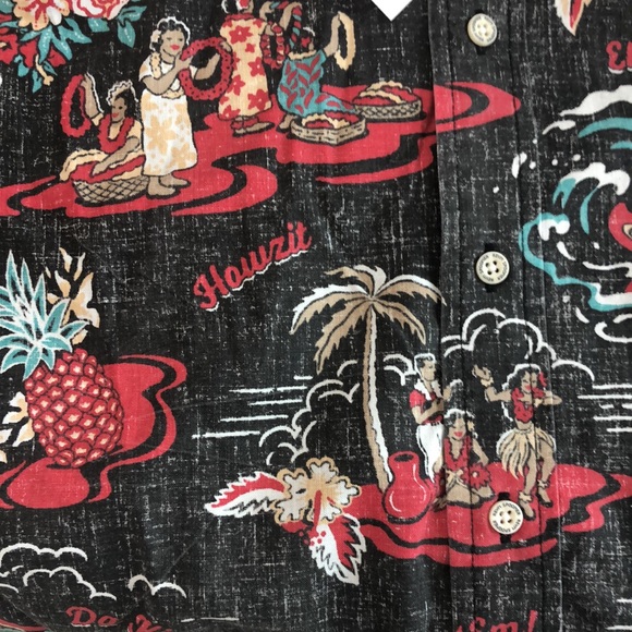 Reyn Spooner classic button up shirt. “On Hawaiian Time” design - Picture 3 of 3